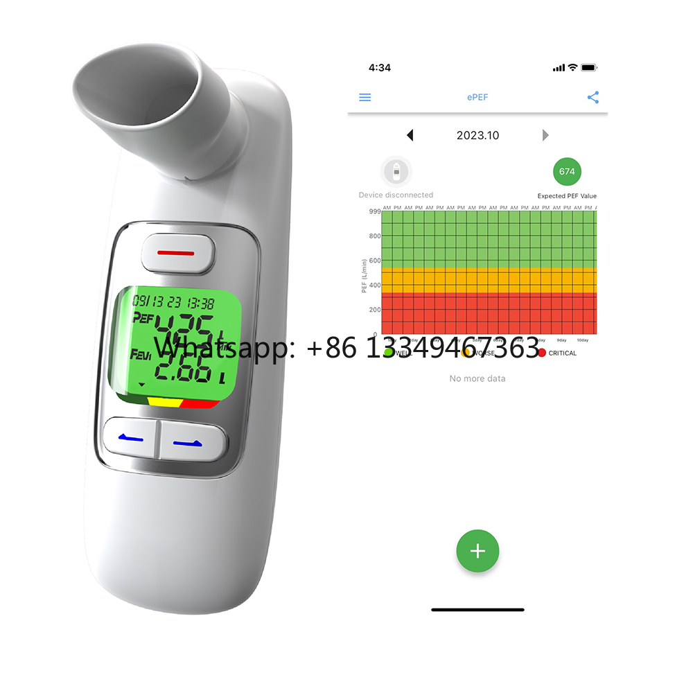Spirometer Lung Function - Spirometro Digitale Portatile Bluetooth per Test