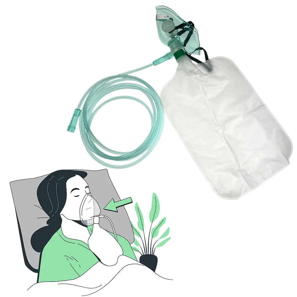 Oxygen Mask Non-Rebreather - Maschera per ossigeno non riutilizzabile per